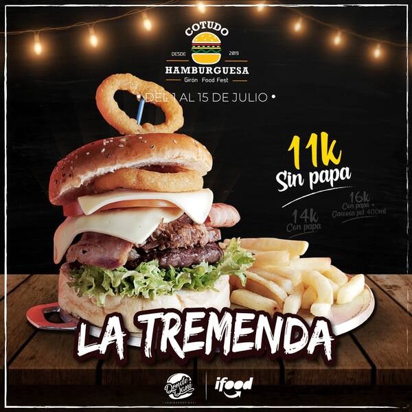 HAMBURGUESA LA TREMENDA